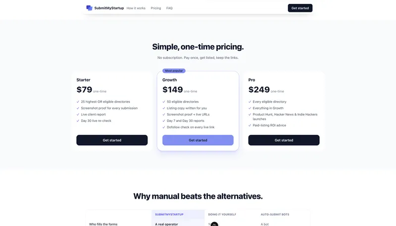 Simple one-time pricing, no subscription.